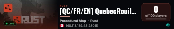 [QC/FR/EN] QuebecRouilleV2 [Solo/Duo/Trio/Quad] 17/09 live status badge