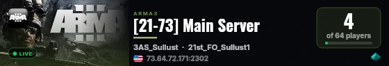 [21-73] Main Server live status badge