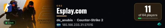 Esplay.com live status badge