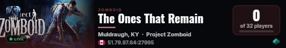 The Ones That Remain live status badge