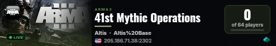 41st Mythic Operations live status badge