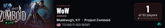 WoW live status badge