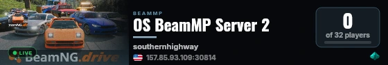 OS BeamMP Server 2 live status badge