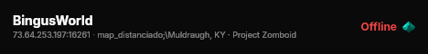BingusWorld live status badge