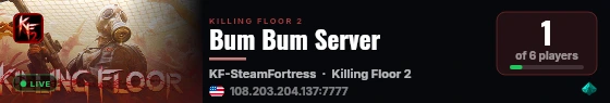 Bum Bum Server live status badge