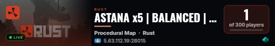ASTANA x5 | BALANCED | PVP | Zombies live status badge