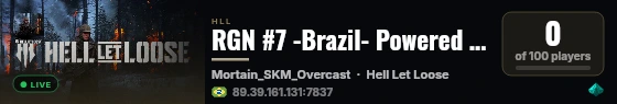 RGN #7 -Brazil- Powered by QONZER | discord.gg/RadicalGaming live status badge