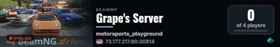 Grape's Server live status badge