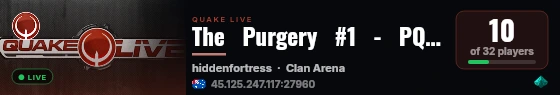 The   Purgery   #1   -   PQL   CA live status badge