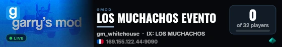 LOS MUCHACHOS EVENTO live status badge