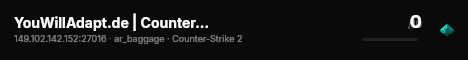 YouWillAdapt.de | Counter-Strike 2 live status badge