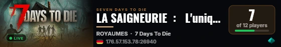 LA SAIGNEURIE  :   L'unique serveur médiéval  [ FR-PVE ] live status badge