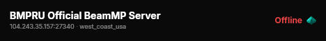 BMPRU Official BeamMP Server live status badge