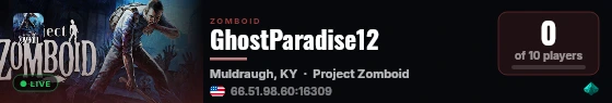 GhostParadise12 live status badge