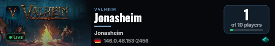 Jonasheim live status badge