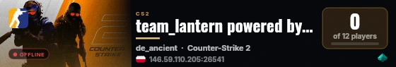 team_lantern powered by PRACC.COM live status badge