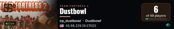 Dustbowl live status badge