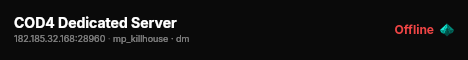 COD4 Dedicated Server live status badge
