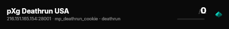 pXg Deathrun USA live status badge