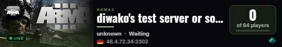 diwako's test server or something live status badge