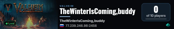 TheWinterIsComing,buddy live status badge