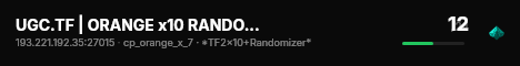 UGC.TF | ORANGE x10 RANDOMIZER | EU live status badge