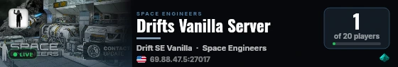 Drifts Vanilla Server live status badge