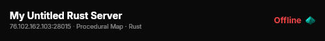 My Untitled Rust Server live status badge