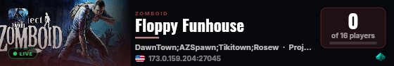 Floppy Funhouse live status badge