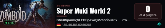 Super Muki World 2 live status badge