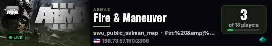 Fire & Maneuver live status badge