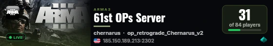 61st OPs Server live status badge