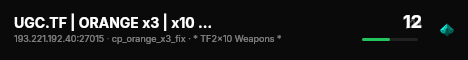 UGC.TF | ORANGE x3 | x10 WEAPONS | EU live status badge
