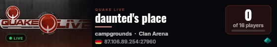 daunted's place live status badge