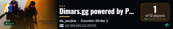 Dimars.gg powered by PRACC.COM live status badge