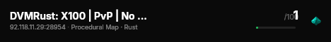 DVMRust: X100 | PvP | No Limit live status badge