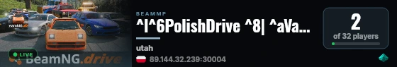 ^l^6PolishDrive ^8| ^aVanilla ^7- ^fUtah ^8| ^o^dNo Mods live status badge