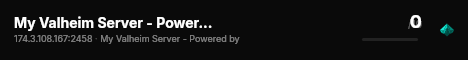 My Valheim Server - Powered by test live status badge