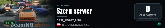 Szeru serwer live status badge