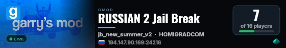 RUSSIAN 2 Jail Break live status badge