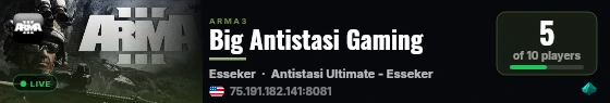 Big Antistasi Gaming live status badge