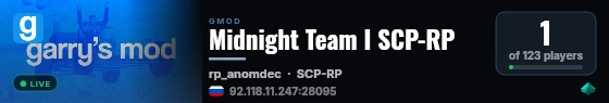 Midnight Team I SCP-RP live status badge