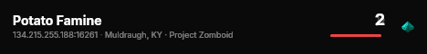 Potato Famine live status badge