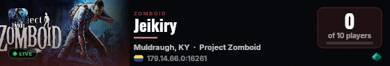 Jeikiry live status badge
