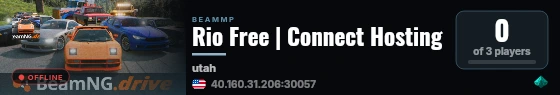 Rio Free | Connect Hosting live status badge