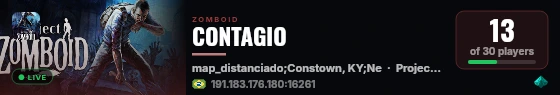 CONTAGIO live status badge