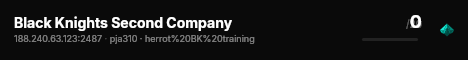 Black Knights Second Company live status badge