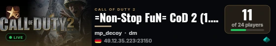 =Non-Stop FuN= CoD 2 (1.0) live status badge