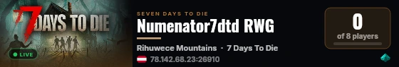 Numenator7dtd RWG live status badge