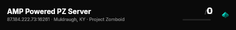 AMP Powered PZ Server live status badge
